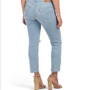 Levi’s sculpt stretch cropped blue jeans sz 0/24in